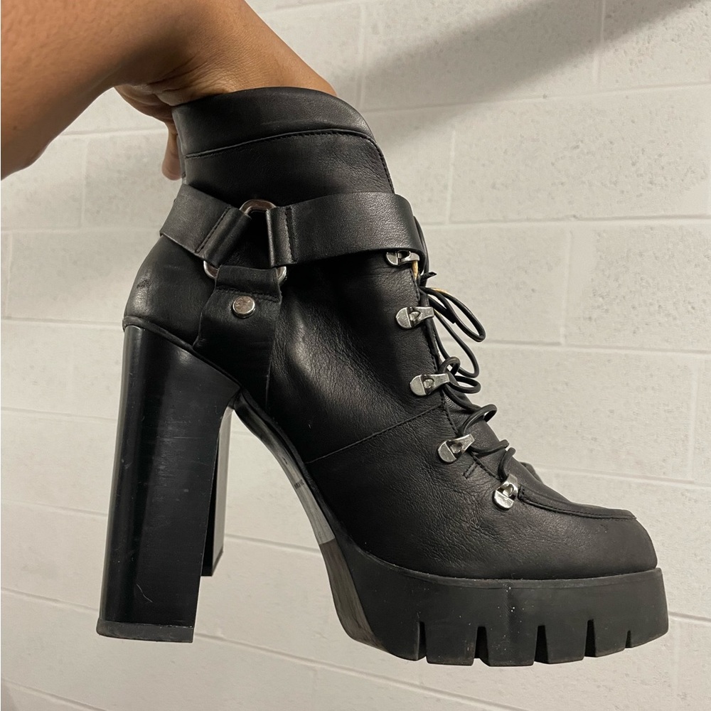 ZARA Combat Heeled Boots